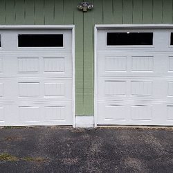 Monroe Overhead Door Company - These are two Amarr, Designers Choice garage doors in a standard white color.