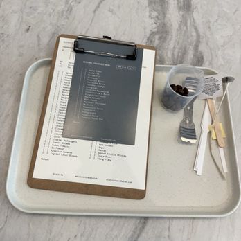 District Candle Lab - The scent list and coffee beans to clear our nose pallet - Candle Stores Near Me - Washington, DC, District of Columbia