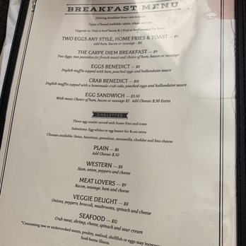 Carpe Diem - Menu - Breakfast & Brunch Near Me - New Cumberland, Pennsylvania Carpe Diem - Menu - Breakfast & Brunch Near Me - New Cumberland, Pennsylvania