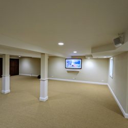 Smrter Home - TV wall mount with floating soundbar. Direct connect wiring.
