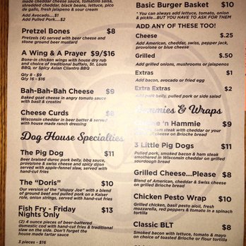 Pig Dog Pub - Food Menu Side A - Bars Near Me - Montgomery, Illinois Pig Dog Pub - Food Menu Side A - Bars Near Me - Montgomery, Illinois