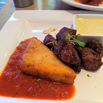 The Sacred Pepper - Blackened Tenderloin Steak Bites with crispy Polenta - New American Near Me - Tampa, Florida The Sacred Pepper - Blackened Tenderloin Steak Bites with crispy Polenta - New American Near Me - Tampa, Florida