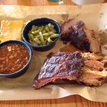 Mission BBQ - Three meat sampler plater - Barbeque Near Me - Stafford, Virginia Mission BBQ - Three meat sampler plater - Barbeque Near Me - Stafford, Virginia