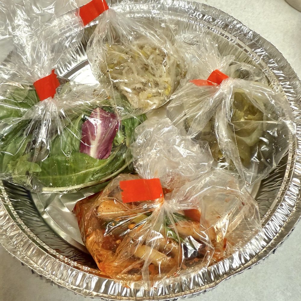 Guroott - Side dishes, banchan, green onion kimchi, sprout salad, salad with light delicious dressing, cucumber & onion pickles. - Korean Near Me - Orem, Utah Guroott - Side dishes, banchan, green onion kimchi, sprout salad, salad with light delicious dressing, cucumber & onion pickles. - Korean Near Me - Orem, Utah
