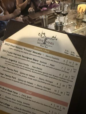 Menu photo 4 Five Vines Wine Bar San Juan Capistrano, CA Menu photo 4 Five Vines Wine Bar San Juan Capistrano, CA