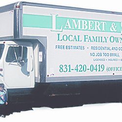 Lambert & Son Moving - Our first Truck and my Son who is now 6'4"