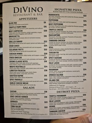 Menu photo 5 Divino Restaurant & Bar Toronto, ON Menu photo 5 Divino Restaurant & Bar Toronto, ON