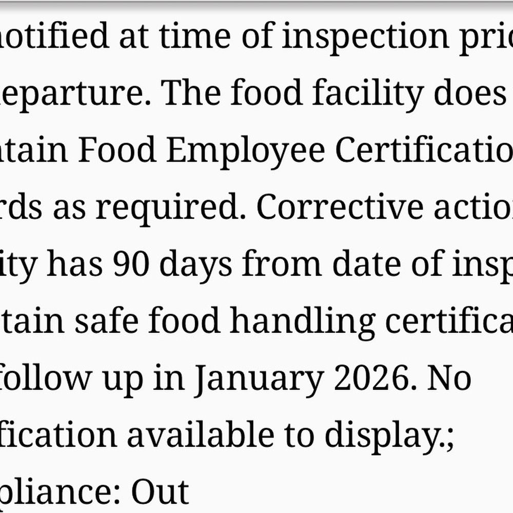 Doma Importing - Slide 2 of December 2025 published health code violations from the newspaper. - Grocery Near Me - Dunmore, Pennsylvania Doma Importing - Slide 2 of December 2025 published health code violations from the newspaper. - Grocery Near Me - Dunmore, Pennsylvania
