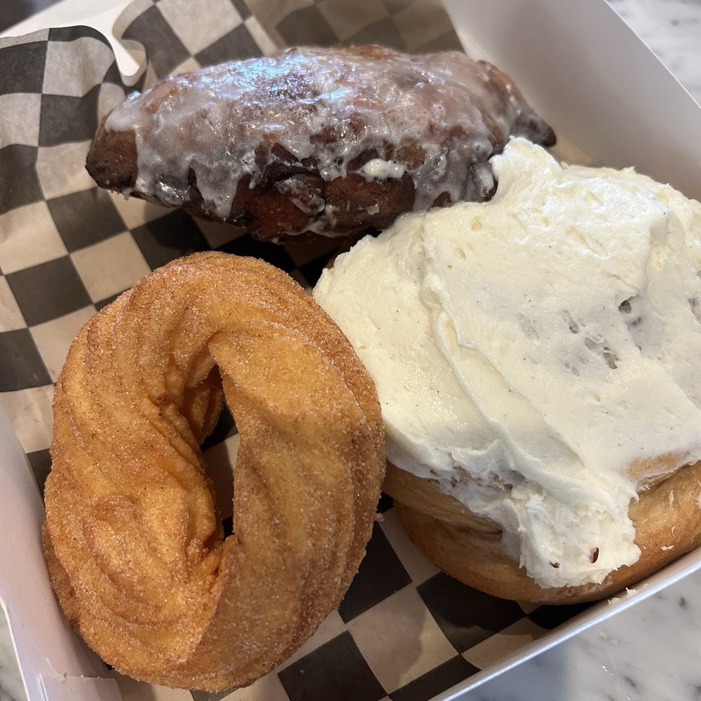 The Goods - Apple fritter, cinnamon roll and my favorite donut was the churro cruller - Donuts Near Me - Carlsbad, California The Goods - Apple fritter, cinnamon roll and my favorite donut was the churro cruller - Donuts Near Me - Carlsbad, California