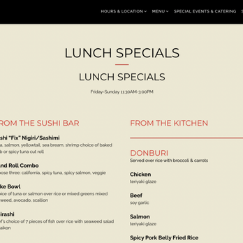 Sushi Roku - Lunch Specials  2026 - Part 1 - Sushi Bars Near Me - Pasadena, California