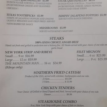 Ole Gin Steakhouse - Menu - Steakhouses Near Me - Section, Alabama