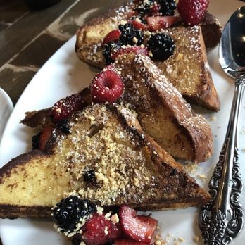 Siena Tavern - Tiramisu French Toast with delicious whipped cream on the side - Italian Near Me - Chicago, Illinois Siena Tavern - Tiramisu French Toast with delicious whipped cream on the side - Italian Near Me - Chicago, Illinois