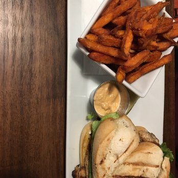 The Blind Pig - Pesto Panini with Sweet Potato Fries - Gastropubs Near Me - Niagara Falls, Ontario The Blind Pig - Pesto Panini with Sweet Potato Fries - Gastropubs Near Me - Niagara Falls, Ontario