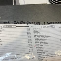 Getaxpress - I love getaxpress but I've never known them to have a separate cash price from the price on the menu!!!