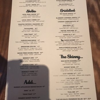 Tavern - Brunch menu - New American Near Me - Nashville, Tennessee