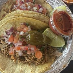 Two carnitas tacos Two carnitas tacos