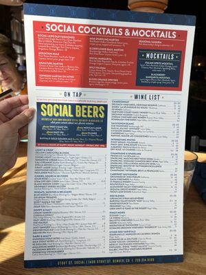 Menu photo 5 Stout Street Social Denver, CO