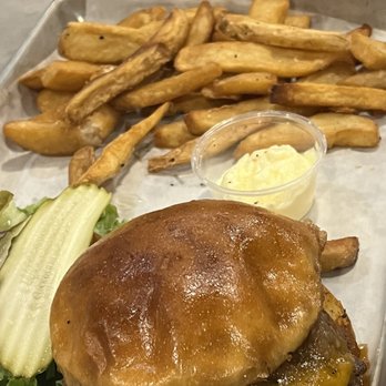 Tony D's - Bourbon bbq bacon cheeseburger and fries. - Steakhouses Near Me - New Palestine, Indiana Tony D's - Bourbon bbq bacon cheeseburger and fries. - Steakhouses Near Me - New Palestine, Indiana