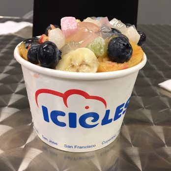 ICICLES - Mango with strawberry and toppings. - Ice Cream & Frozen Yogurt Near Me - Sacramento, California