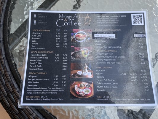 Menu photo 4 Mirage Art & Coffee Honolulu, HI