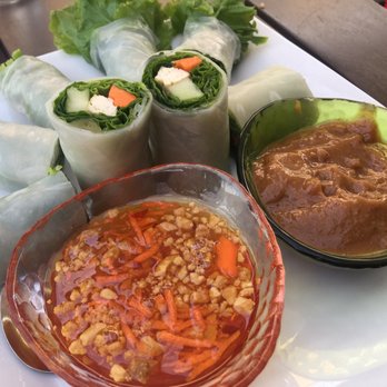 Siam Elephant - Fresh Rolls (veggie spring rolls w/ tofu) - Thai Near Me - Carpinteria, California Siam Elephant - Fresh Rolls (veggie spring rolls w/ tofu) - Thai Near Me - Carpinteria, California