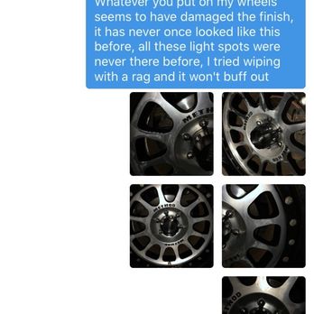 Sammys Mobile Detailing - Full conversation where Sammy lies about only using water to wash my wheels - Auto Detailing Near Me