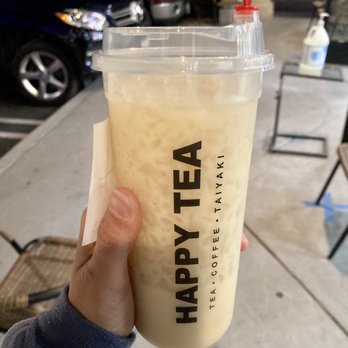 Happy Tea Cafe - Jasmine milk tea, watered down, too much ice & hot in some spots, cold in others! Certainly NOT a "Happy Tea". - Coffee & Tea Near Me - La Quinta, California