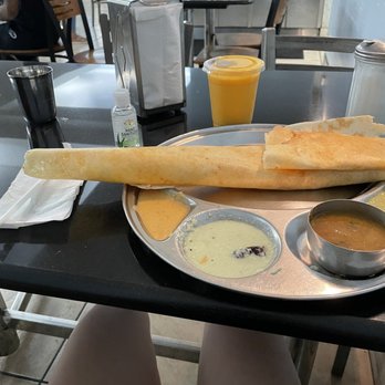 Madras Cafe - Masala Cheese Masala Dosa and Mango Lassi - Indian Near Me - Sunnyvale, California Madras Cafe - Masala Cheese Masala Dosa and Mango Lassi - Indian Near Me - Sunnyvale, California
