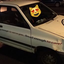 a car with a smiley face painted on it