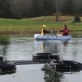 Renew Heating & Homes - Sinking loops in the lake for geothermal system. - Heating & Air Conditioning/HVAC Near Me Renew Heating & Homes - Sinking loops in the lake for geothermal system. - Heating & Air Conditioning/HVAC Near Me