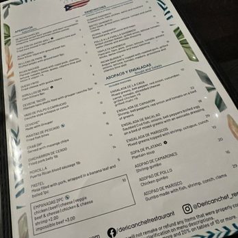 De Rican Chef - Menu - Puerto Rican Near Me - Norfolk, Virginia