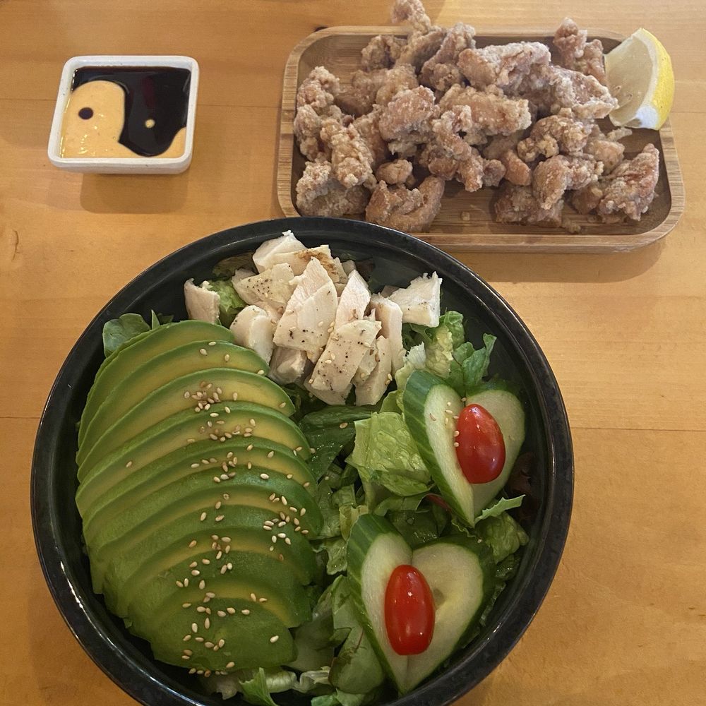 S3.Chicken Avocado Salad, A10.Tatsuta-age S3.Chicken Avocado Salad, A10.Tatsuta-age