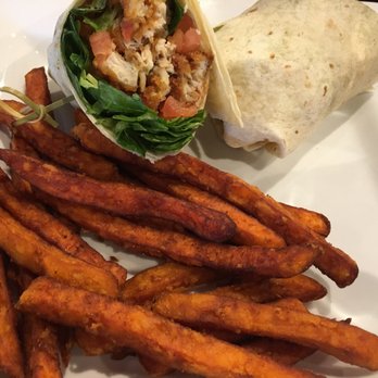 Keke's Breakfast Cafe - Chicken tender wrap - boring and bland. Sweet potato fries? Great choice! - Breakfast & Brunch Near Me - Largo, Florida Keke's Breakfast Cafe - Chicken tender wrap - boring and bland. Sweet potato fries? Great choice! - Breakfast & Brunch Near Me - Largo, Florida