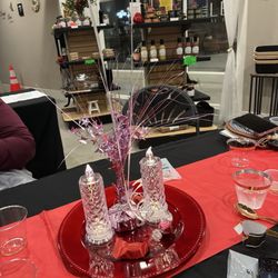 Bottled Treasures - Lovely table settings for group event.