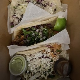 chicken taco, pork taco and carne asada taco. chicken taco, pork taco and carne asada taco.