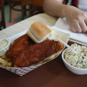 Shrimp N Stuff - Lunch Special - 4 pcs shrimp and 2 pcs talapia (or catfish) w/side of bread, coleslaw, and hushpups - Seafood Near Me - Galveston, Texas Shrimp N Stuff - Lunch Special - 4 pcs shrimp and 2 pcs talapia (or catfish) w/side of bread, coleslaw, and hushpups - Seafood Near Me - Galveston, Texas