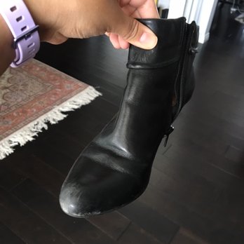 Charlie's Shoe Repair - Before repair. Scuffed up leather booties. - Shoe Repair Near Me - Studio City, California