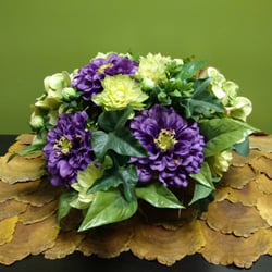 Silver & Sage Floral Design - Bought this artificial arrangement made with silk flowers for my receptionist desk.