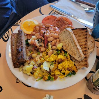 Simon's Coffee House - Essex Boy vegan Breakfast plate. - Delis Near Me - Sarasota, Florida