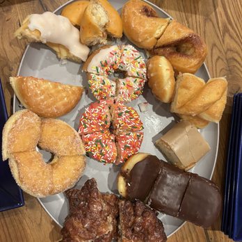 Heavenly Donuts - Our dozen cut up for the kids to snack on (a few are already gone - couldn't fend them off) - Donuts Near Me - San Diego, California Heavenly Donuts - Our dozen cut up for the kids to snack on (a few are already gone - couldn't fend them off) - Donuts Near Me - San Diego, California
