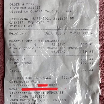 India Metro Hypermarket - My receipt... - International Grocery Near Me - Bellevue, Washington