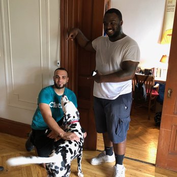Clutter Storage - Chris and Jokeldy hanging out with Leon after bringing up my items to a 4th floor - Self Storage Near Me