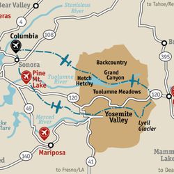 Yosemite Flight Tours - Flight torus start in Columbia, but pickups also possible in Mariposa, Groveland, Calaveras and Lee Vining