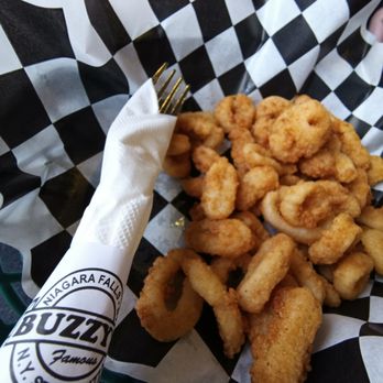 Buzzy's Pizza - a very tiny amount of calamari - Pizza Near Me - Niagara Falls, New York Buzzy's Pizza - a very tiny amount of calamari - Pizza Near Me - Niagara Falls, New York
