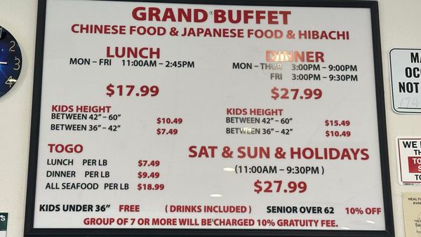 Menu photo 3 Grand Buffet Stockton, CA Menu photo 3 Grand Buffet Stockton, CA