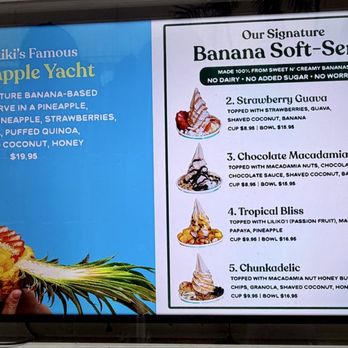 Banán - Waikiki Beach Shack - Menu - Vegan Near Me - Honolulu, Hawaii