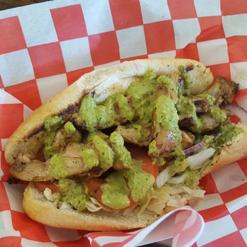 Daddy Daves Street BBQ - The Peruvian sandwich!  Smoked chicken with the signature Peruvian green sauce! - Food Trucks Near Me