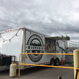 Food truck and ominous clouds Food truck and ominous clouds