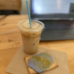 Nova Espresso - Local buzz (honey latte - tasty!), mixed berry pop tart (do not recommend)