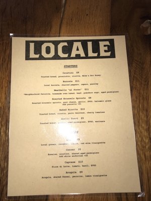 Menu photo 7 Locale Boston, MA